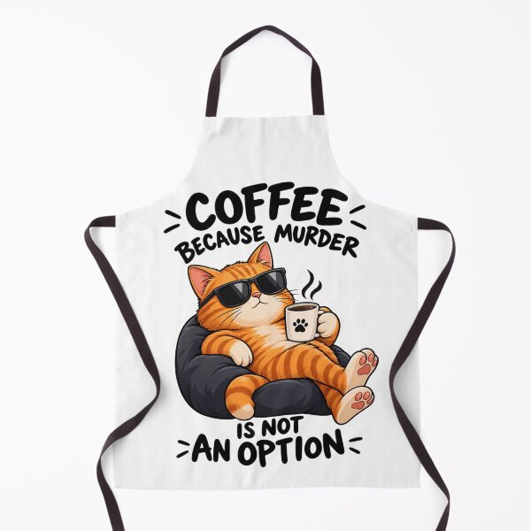 Item preview, Coffee Because Murder Is Not An Option – Funny Cat designed and sold by zenithviv.