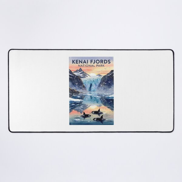 Item preview, Kenai Fjords National Park Alaska Vintage Watercolor Travel designed and sold by Teelogic.