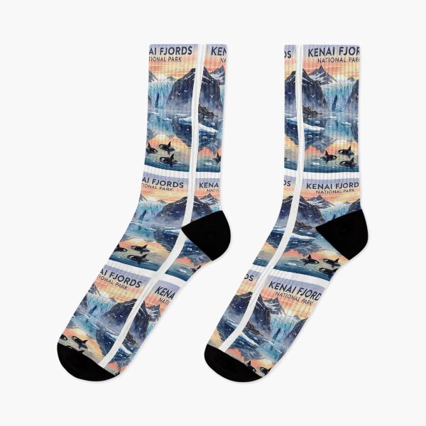Item preview, Kenai Fjords National Park Alaska Vintage Watercolor Travel designed and sold by Teelogic.