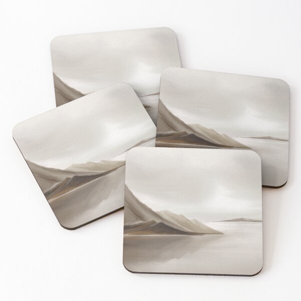 Item preview, Beige hills and sea oil art  designed and sold by moteemade.