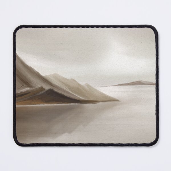 Item preview, Beige hills and sea oil art  designed and sold by moteemade.