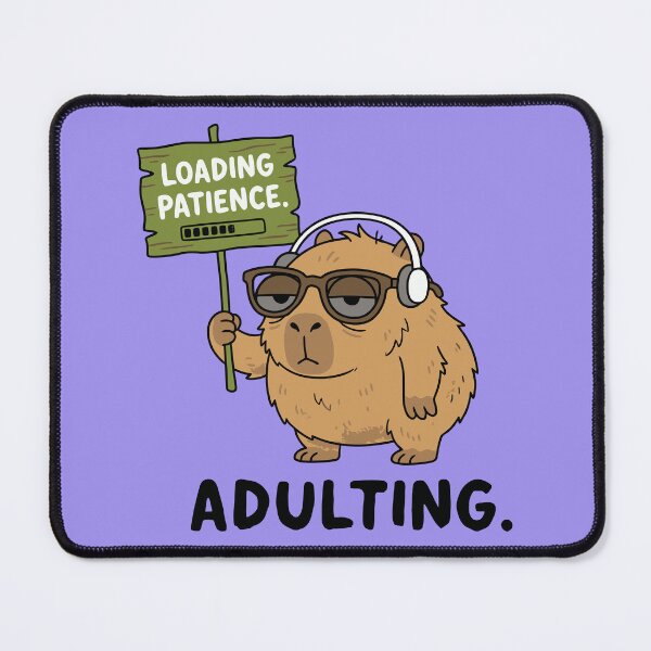 Item preview, Chill Capybara Headphones Sunglasses Loading Patience Adulting designed and sold by Amir Faysal.