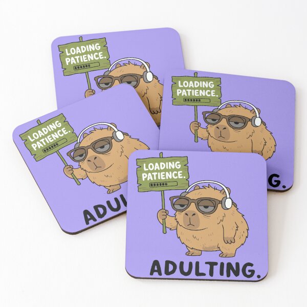 Item preview, Chill Capybara Headphones Sunglasses Loading Patience Adulting designed and sold by Amir Faysal.