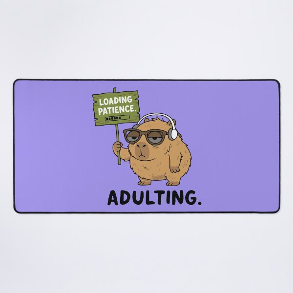 Item preview, Chill Capybara Headphones Sunglasses Loading Patience Adulting designed and sold by Amir Faysal.
