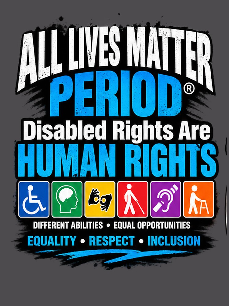Thumbnail 6 of 6, Premium Oversized Sweatshirt, Disabled Rights Are Human Rights designed and sold by CommunityForAll.