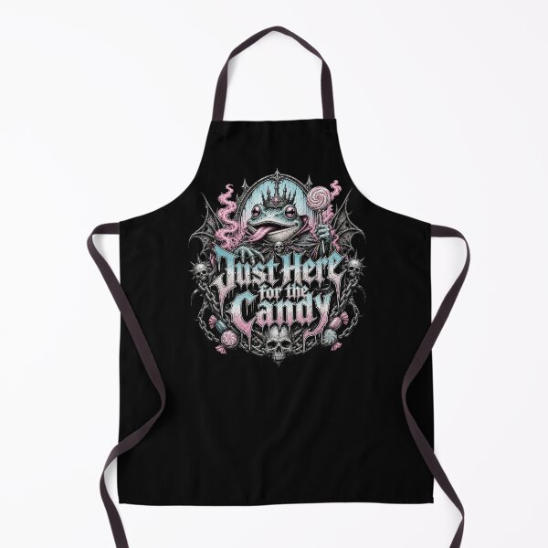 Item preview, Just Here For The Candy Gothic Frog T-Shirt | Dark Metal Crowned Toad Lollipop Spooky Halloween Gift designed and sold by illeN-Art-World.