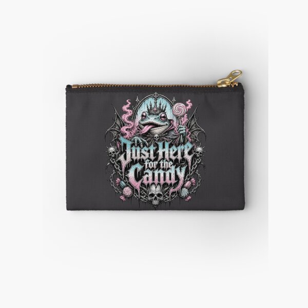 Item preview, Just Here For The Candy Gothic Frog T-Shirt | Dark Metal Crowned Toad Lollipop Spooky Halloween Gift designed and sold by illeN-Art-World.