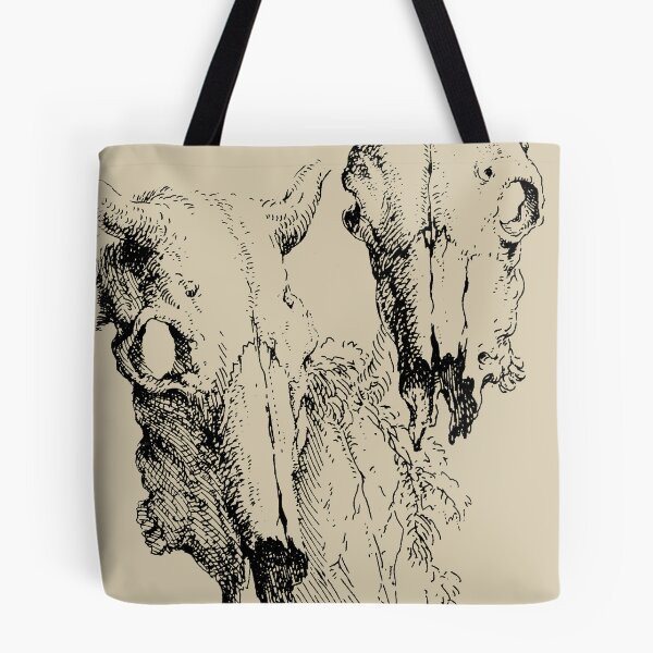 Item preview, Two Ox Skulls, Study by Salvator Rosa, 1662 (BLACK) designed and sold by Exhumed Archives.