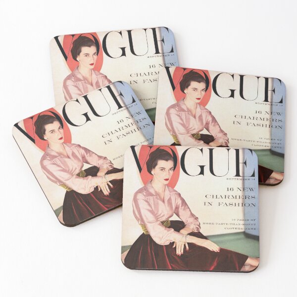 Item preview, Vogue Magazine Cover Vintage Girls Ladies Women Wall Art Poster Print Tee Cushion Mug Shirt designed and sold by Cool Robot Bro..