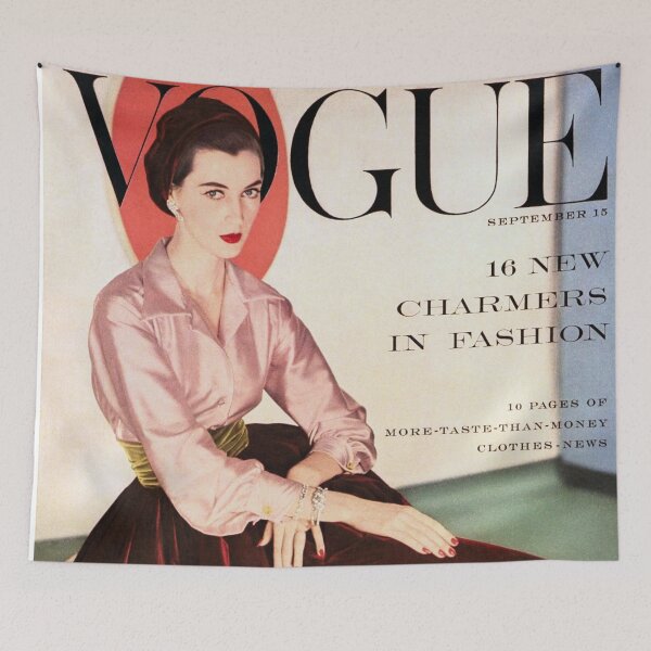 Item preview, Vogue Magazine Cover Vintage Girls Ladies Women Wall Art Poster Print Tee Cushion Mug Shirt designed and sold by Cool Robot Bro..