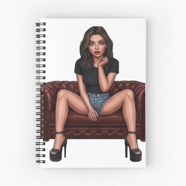 Item preview, Glam Girl Sitting On Leather Sofa designed and sold by MaRCAStro.