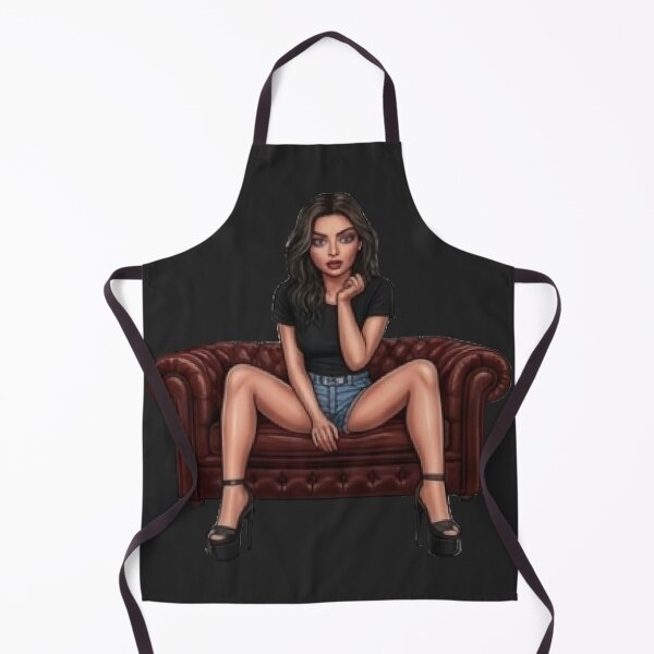 Item preview, Glam Girl Sitting On Leather Sofa designed and sold by MaRCAStro.