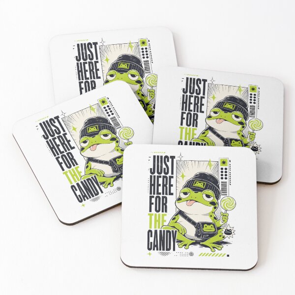 Item preview, ust Here For The Candy Anime Frog T-Shirt | Cute Beanie Toad Lollipop Manga Graphic Poster Gift designed and sold by illeN-Art-World.