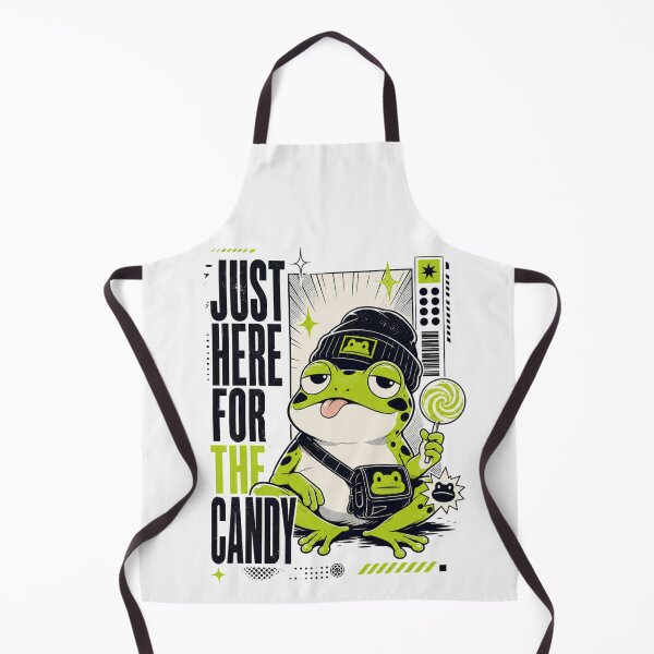 Item preview, ust Here For The Candy Anime Frog T-Shirt | Cute Beanie Toad Lollipop Manga Graphic Poster Gift designed and sold by illeN-Art-World.