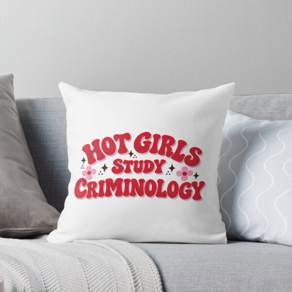 Item preview, Hot Girls Study Criminology Retro Design designed and sold by Margaret-Made.