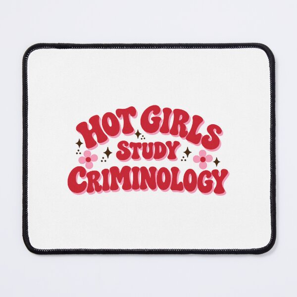 Item preview, Hot Girls Study Criminology Retro Design designed and sold by Margaret-Made.