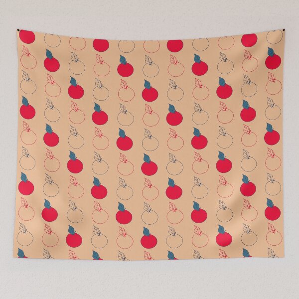 Item preview, Minimalist Red Apple Botanical Seamless Pattern designed and sold by Dynamisa.