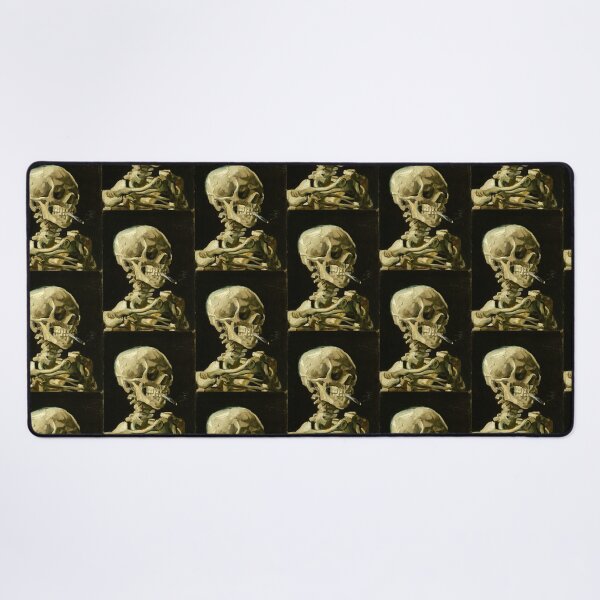 Item preview, Skull of a Skeleton with Burning Cigarette - Vincent van Gogh Vintage Fine Art designed and sold by ArtsyStopShop.