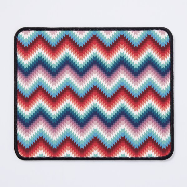 Item preview, Boho Pink and Blue Zigzag Chevron Seamless Pattern designed and sold by ModdiesColors.