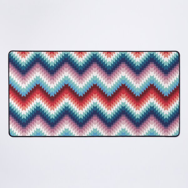 Item preview, Boho Pink and Blue Zigzag Chevron Seamless Pattern designed and sold by ModdiesColors.