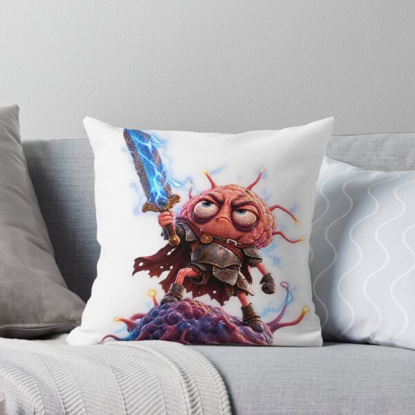 Item preview, Last Brain Cell Warrior – Funny Brain Knight Fantasy Design designed and sold by Maclaw200d.
