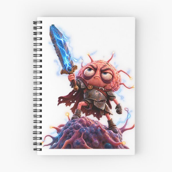 Item preview, Last Brain Cell Warrior – Funny Brain Knight Fantasy Design designed and sold by Maclaw200d.