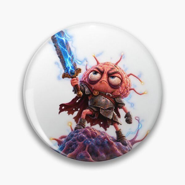 Item preview, Last Brain Cell Warrior – Funny Brain Knight Fantasy Design designed and sold by Maclaw200d.