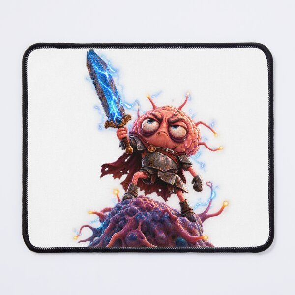 Item preview, Last Brain Cell Warrior – Funny Brain Knight Fantasy Design designed and sold by Maclaw200d.
