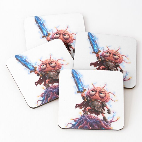 Item preview, Last Brain Cell Warrior – Funny Brain Knight Fantasy Design designed and sold by Maclaw200d.