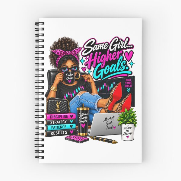 Item preview, Trader Chick-Same Girl Higher Goals-Option Two-White Background  designed and sold by Trendi61.