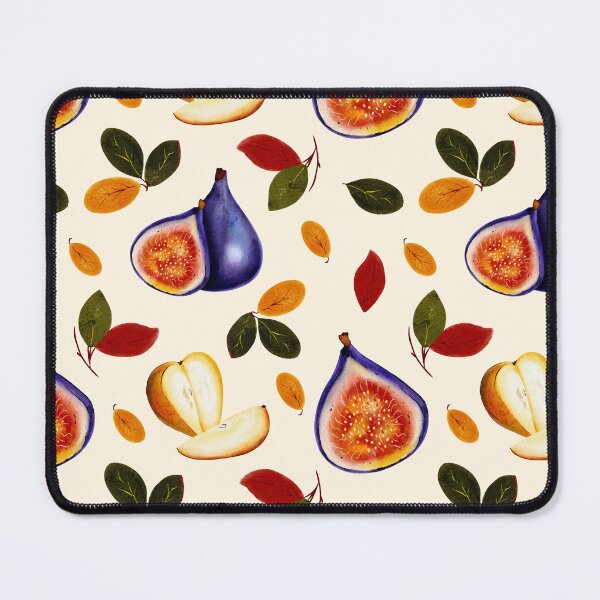 Item preview, Watercolor Fig and Autumn Leaves Seamless Pattern designed and sold by DigiBlossom.