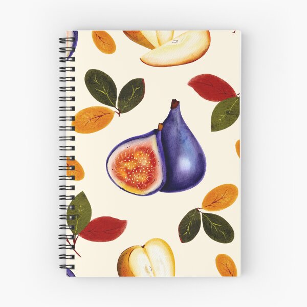 Item preview, Watercolor Fig and Autumn Leaves Seamless Pattern designed and sold by DigiBlossom.