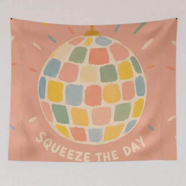 Item preview, Squeeze The Day - Pastel Preppy Disco Ball Retro Art designed and sold by artswag.