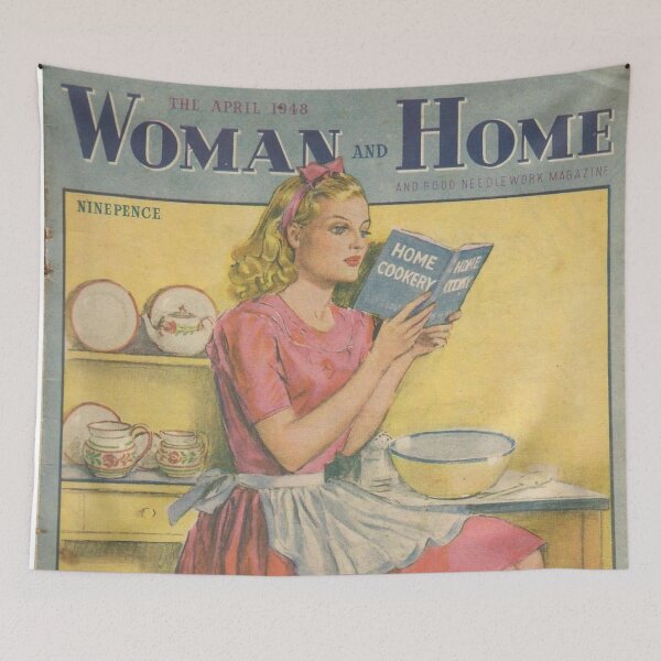 Item preview, Woman And Home Magazine Cover Vintage Girls Ladies Women Wall Art Poster Print Tee Cushion Mug Shirt designed and sold by Cool Robot Bro..