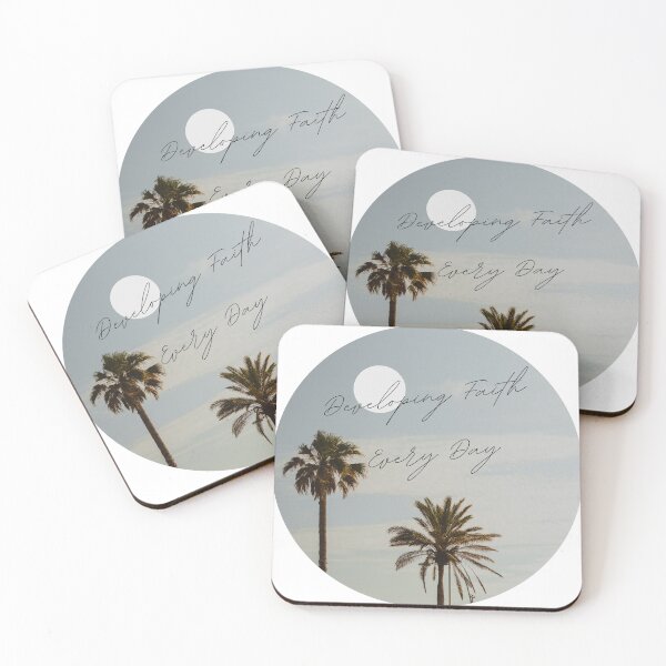 Item preview, Developing Faith Every Day Palm Silhouette Inspirational Quote designed and sold by LensDyn™.