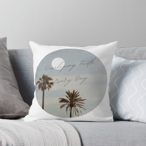 Item preview, Developing Faith Every Day Palm Silhouette Inspirational Quote designed and sold by LensDyn™.