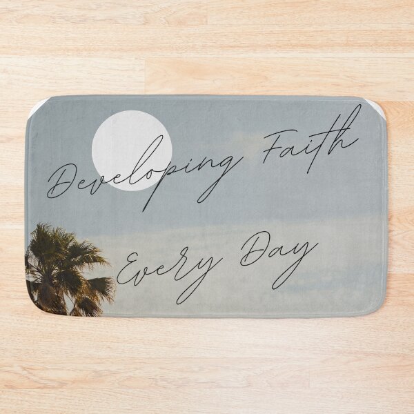Item preview, Developing Faith Every Day Palm Silhouette Inspirational Quote designed and sold by LensDyn™.