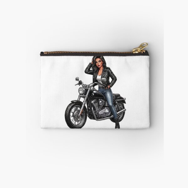 Item preview, Biker Girl Black Leather Jacket Motorcycle designed and sold by MaRCAStro.