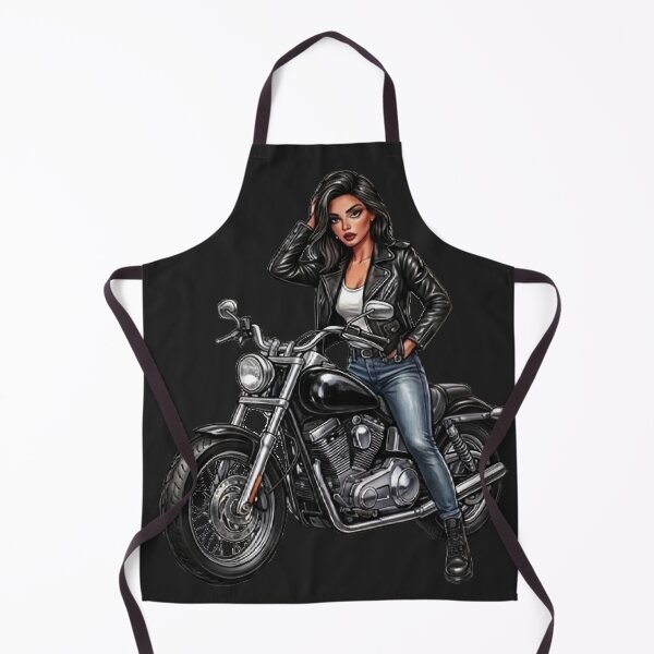 Item preview, Biker Girl Black Leather Jacket Motorcycle designed and sold by MaRCAStro.