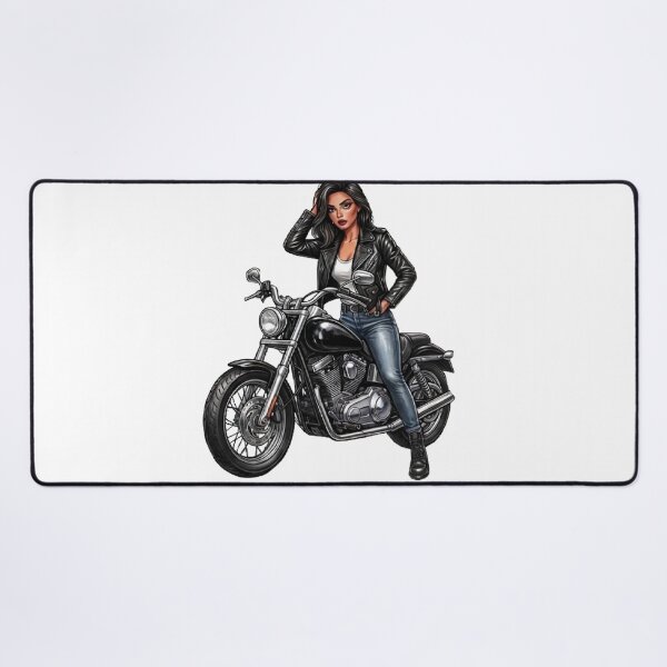 Item preview, Biker Girl Black Leather Jacket Motorcycle designed and sold by MaRCAStro.