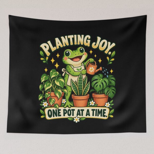 Item preview, Planting Joy One Pot at a Time – Frog Gardener designed and sold by Good Mood Foundry.