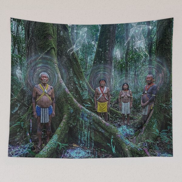 Item preview, Enlightened Shamans with the magical spirits  designed and sold by RoninGangStudio.