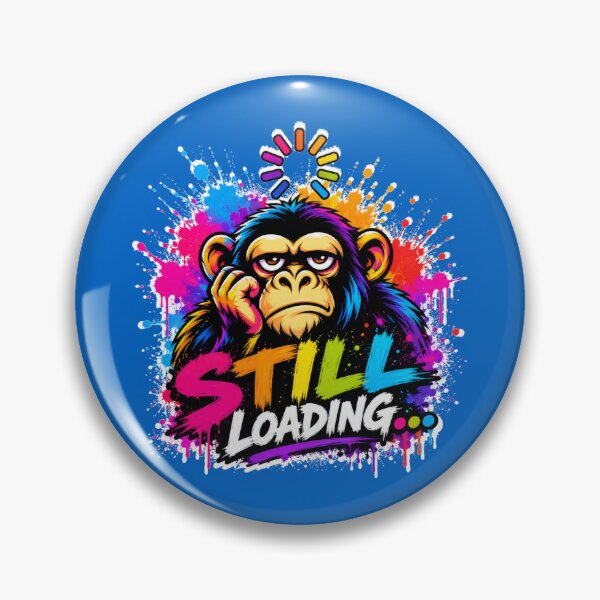 Item preview, Still Loading Funny Monkey Procrastination Graffiti Art designed and sold by Cabrasco.
