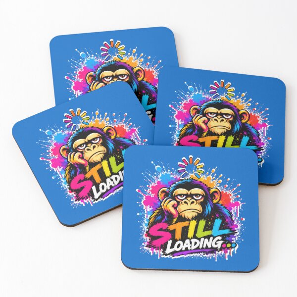 Item preview, Still Loading Funny Monkey Procrastination Graffiti Art designed and sold by Cabrasco.