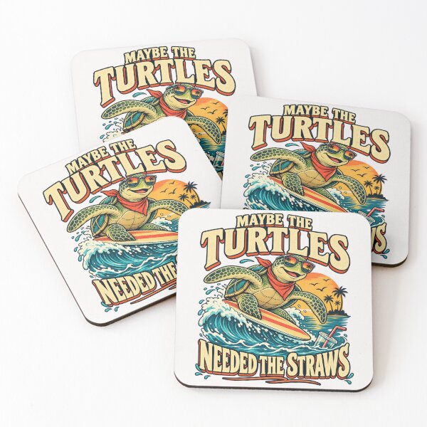 Item preview, Maybe The Turtles Needed The Straws, Turtle Humor Ocean Lover, Sea Turtle Pun Marine Life designed and sold by Pawsome Quotes.