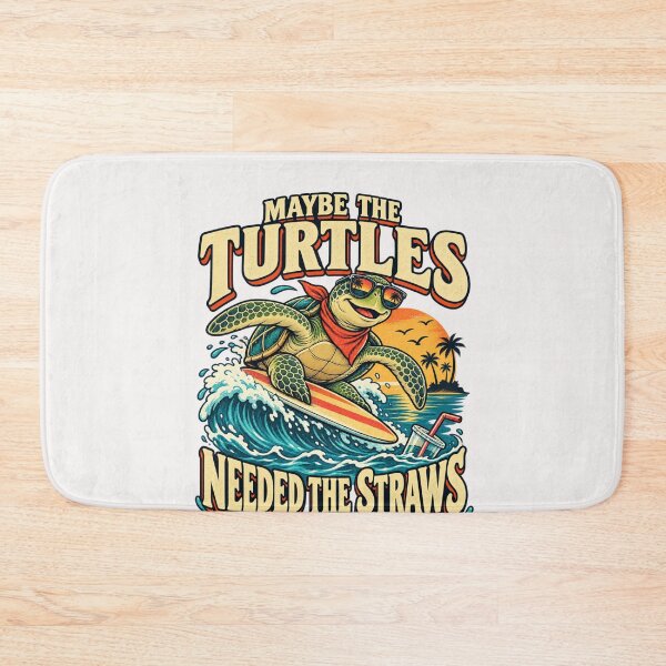 Item preview, Maybe The Turtles Needed The Straws, Turtle Humor Ocean Lover, Sea Turtle Pun Marine Life designed and sold by Pawsome Quotes.