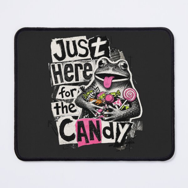 Item preview, Just Here For The Candy Frog Vintage Zine T-Shirt | Funny Toad Paper Collage Trick Or Treat Gift designed and sold by illeN-Art-World.