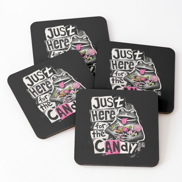 Item preview, Just Here For The Candy Frog Vintage Zine T-Shirt | Funny Toad Paper Collage Trick Or Treat Gift designed and sold by illeN-Art-World.