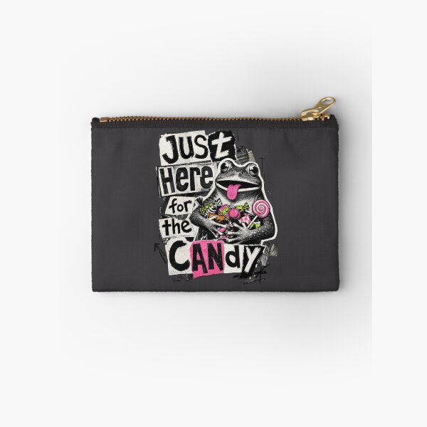 Item preview, Just Here For The Candy Frog Vintage Zine T-Shirt | Funny Toad Paper Collage Trick Or Treat Gift designed and sold by illeN-Art-World.
