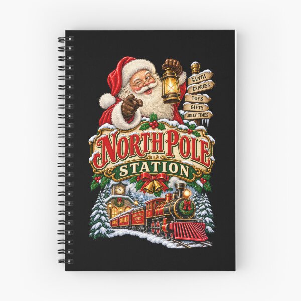 Item preview, Vintage North Pole Station – Santa Christmas Train designed and sold by RockitBaby.
